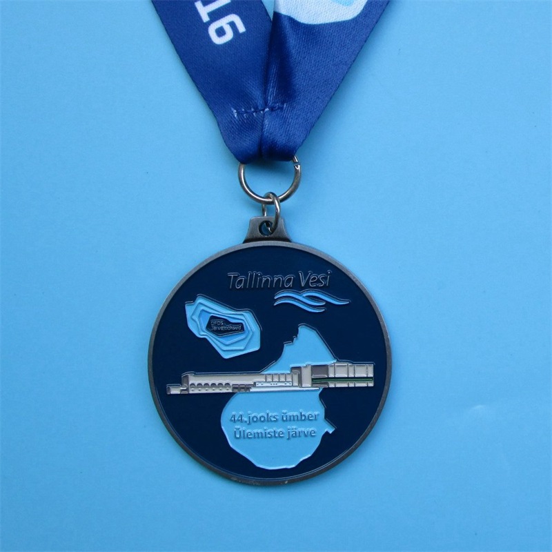 Médaille combinée Médaille de football personnalisée Volleyball Running Metal Sports Médaille