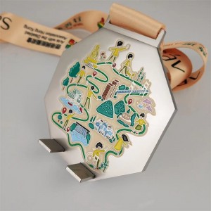 Conception spéciale en alliage zinc mou-casting 3D sculpture médaille de médaille de métal pour enfants