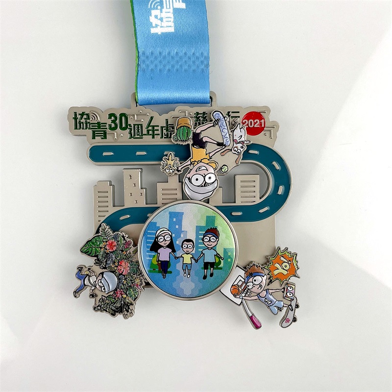 Conception spéciale en alliage zinc mou-casting 3D sculpture médaille de médaille de métal pour enfants