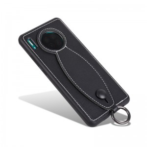 Convient pour Huawei Mate30/PRO30 CASE DE TÉLÉPHONIQUE MOBILE, COUPE ITALIAN CALFSKIN PERSONNALISÉ BRACKET MOBILE Tapeur de téléphone mobile Case de cuir de protection mobile, avec une bonne résistance à la chute, une durabilité ...