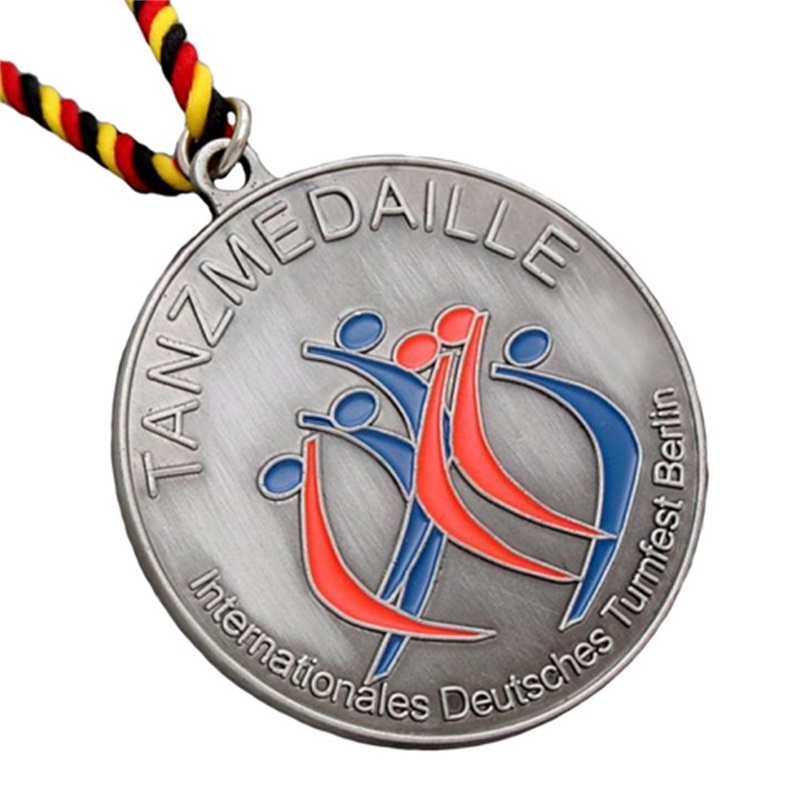 Médaille d'argent antique New Marathon Awards Médailles de sport et rubans sport
