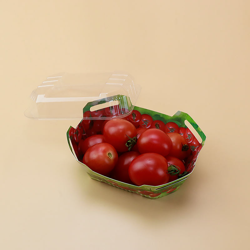 Boîtes en carton en plastique personnalisées pour récipient d'emballage à punait fruit avec couvercle