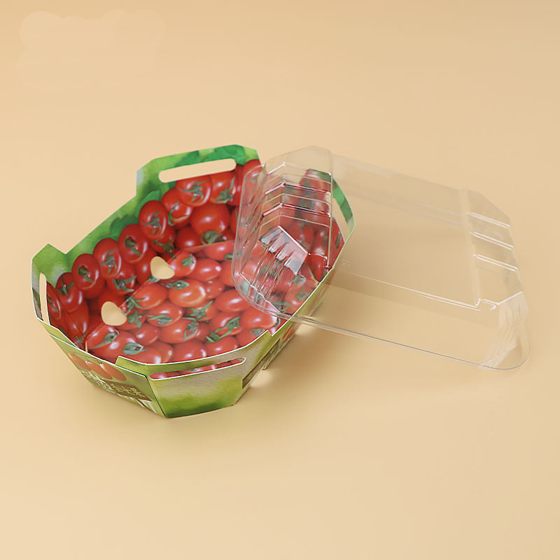 Boîtes en carton en plastique personnalisées pour récipient d'emballage à punait fruit avec couvercle