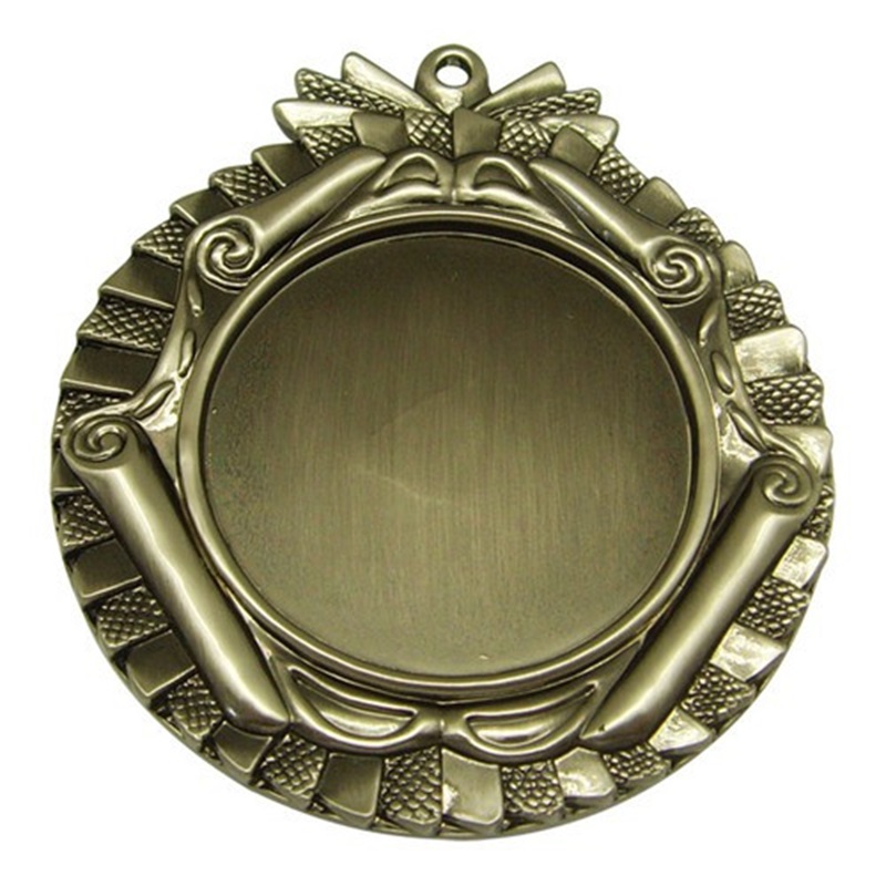 Médailles de lutte 3D plaquées en argent antique Pendent médaillon personnalisé