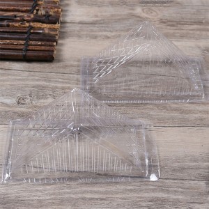 Triangle Clear Triangle Box Emballage en gros aliments en plastique étiquette personnalisée jetable Beau sandwich et gâteau Client \\\\ Sogo Pet, PLA