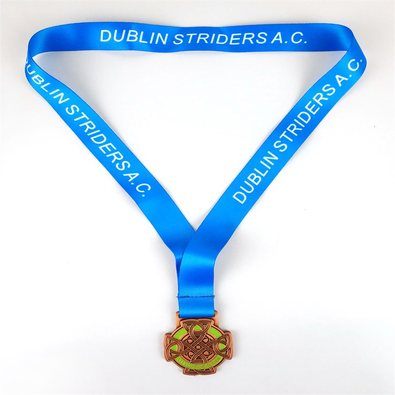 Médaille sportive et trophées Médailles de médailles en alliage de zinc personnalisées avec ruban