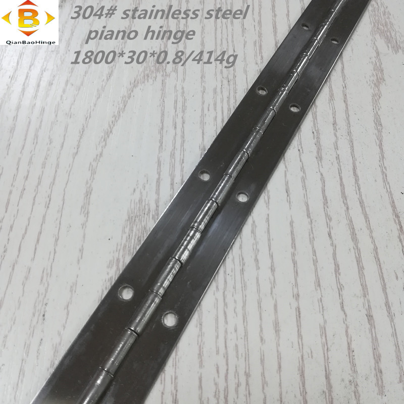 Taille standard Hinge longue 304#72 '' Hinge de piano en acier inoxydable continu la charnière de piano armoire à rangée continue