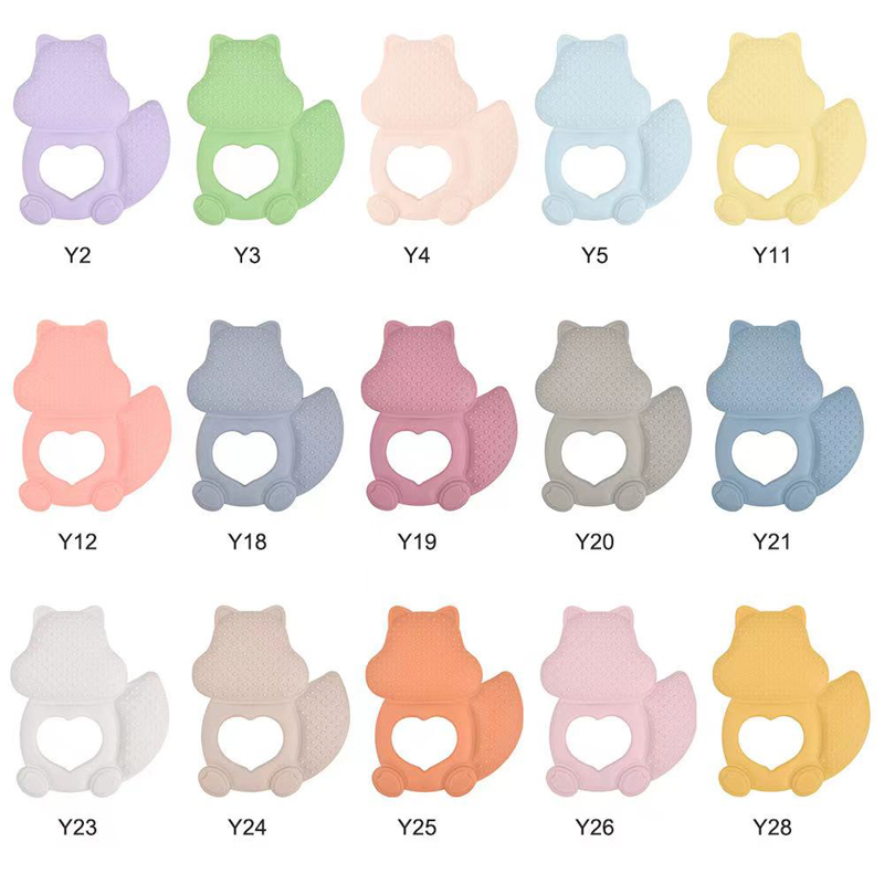 Squirrel Cartoon bpa bpanouveau bébé bébé teether jouet silicone bébé mâtif jouet teether mousse