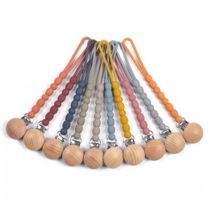 Perles de silicone gratuites en bois en bois fait à la main