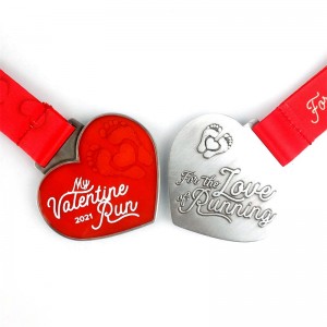 Marathon Running Medals Holiday Running Medals Gift for Valentine\'s Day Love
