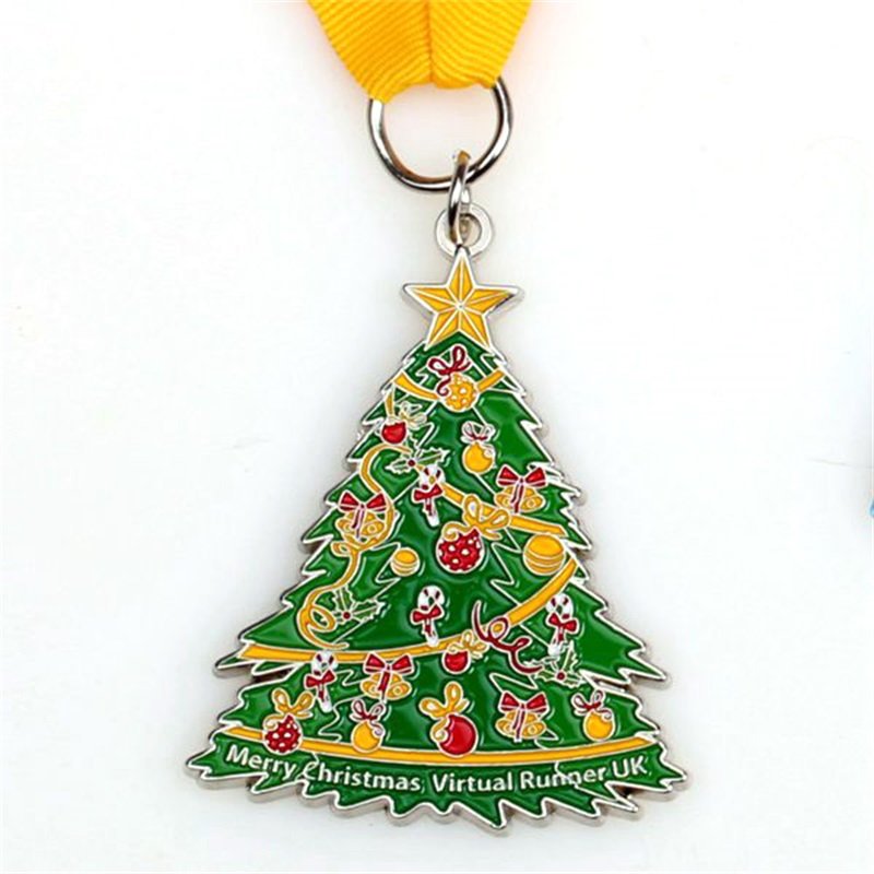 Médailles personnalisées pour les médailles en argent en or de Noël et en bronze