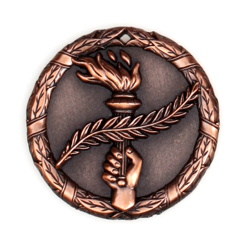 Médaille de métal en laiton antique avec ouvre-bouteille Médaille d'or en métal personnalisé