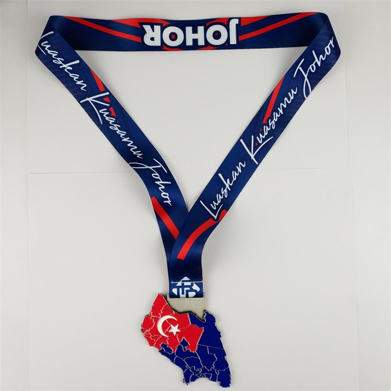 Médailles d'usine Médaille de médaille personnalisée Médaille de marathon émail coloré avec logo laser grave
