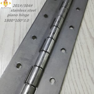 Hinge longue personnalisée 201#304#épaisseur 3.0 Piano en acier inoxydable Hinge de piano continu armoire de row-piano charnière