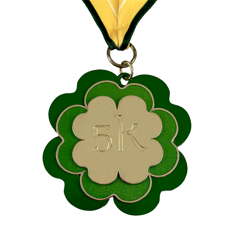 Médaille de médaille sportive en métal 3D Gold 3D Running Sport Color Spray Médailles UV Imprimé UV
