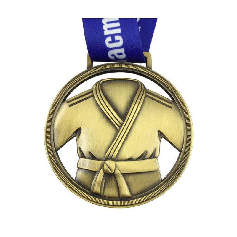 Conception de médaille de course pour médaille de plaque de suspension du médaillon d'or chinois du kungfu
