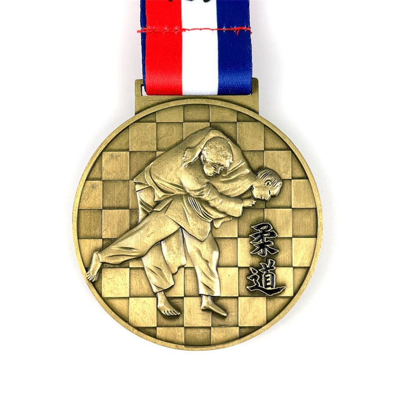 Conception de médaille de course pour médaille de plaque de suspension du médaillon d'or chinois du kungfu