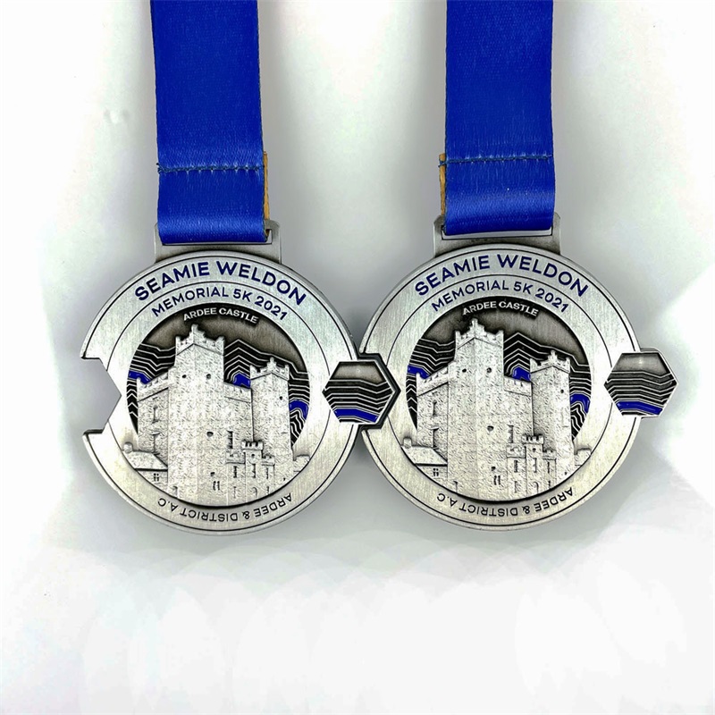 Concevez votre propre médaille d'alliage de sport avec des médailles d'animaux militaires de longe