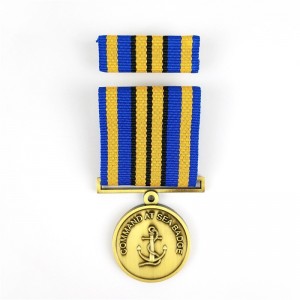 Médaille d\'honneur des badges personnalisés en émail en émail doux avec courte longe