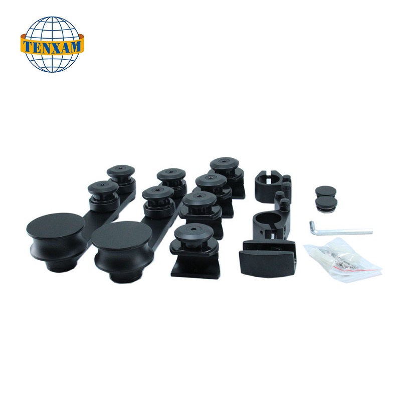 Système à double rail de salle de bain kit de quincaillerie de porte d'entrepôt coulissant