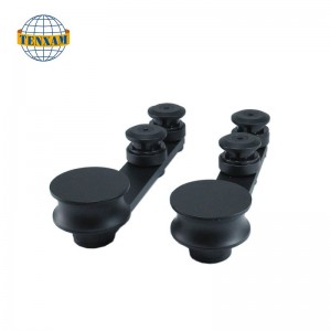 Système à double rail de salle de bain kit de quincaillerie de porte d\'entrepôt coulissant