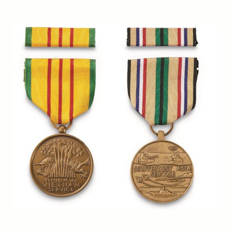 Gag Wholesale Competitive Custom Award Medallion US Military Honor Medal avec Stripe Short Ribbon Bar
