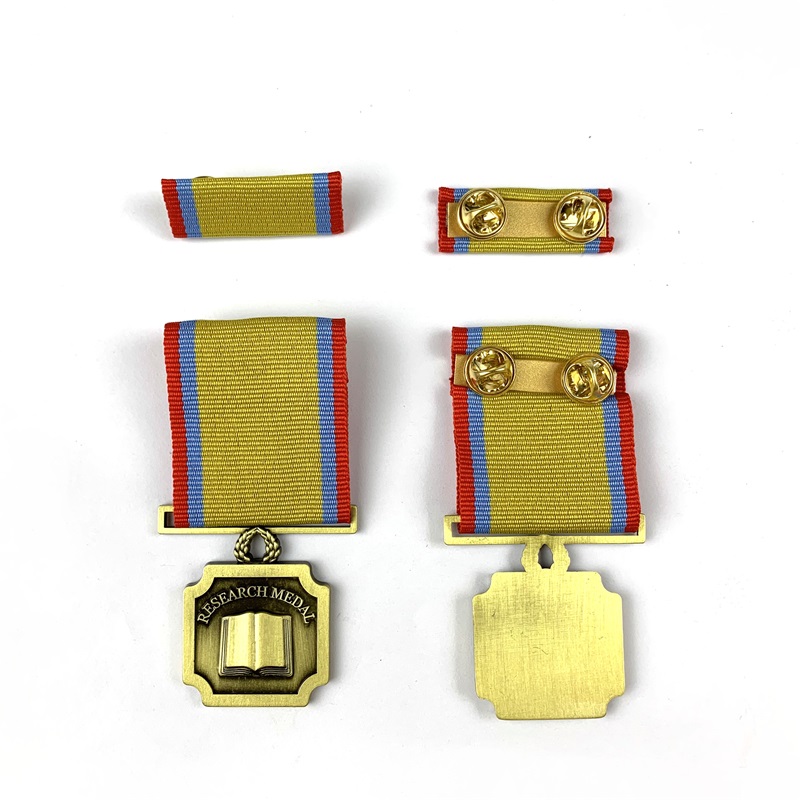 Gag Wholesale Competitive Custom Award Medallion US Military Honor Medal avec Stripe Short Ribbon Bar