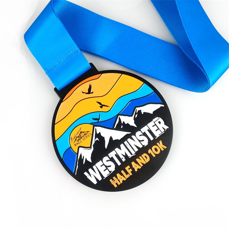Médailles de récompense de logo personnalisé de Gag Factory avec du ruban Blank Gold Silver Bronze Cycling Running Marathon Metal Sports Médaille