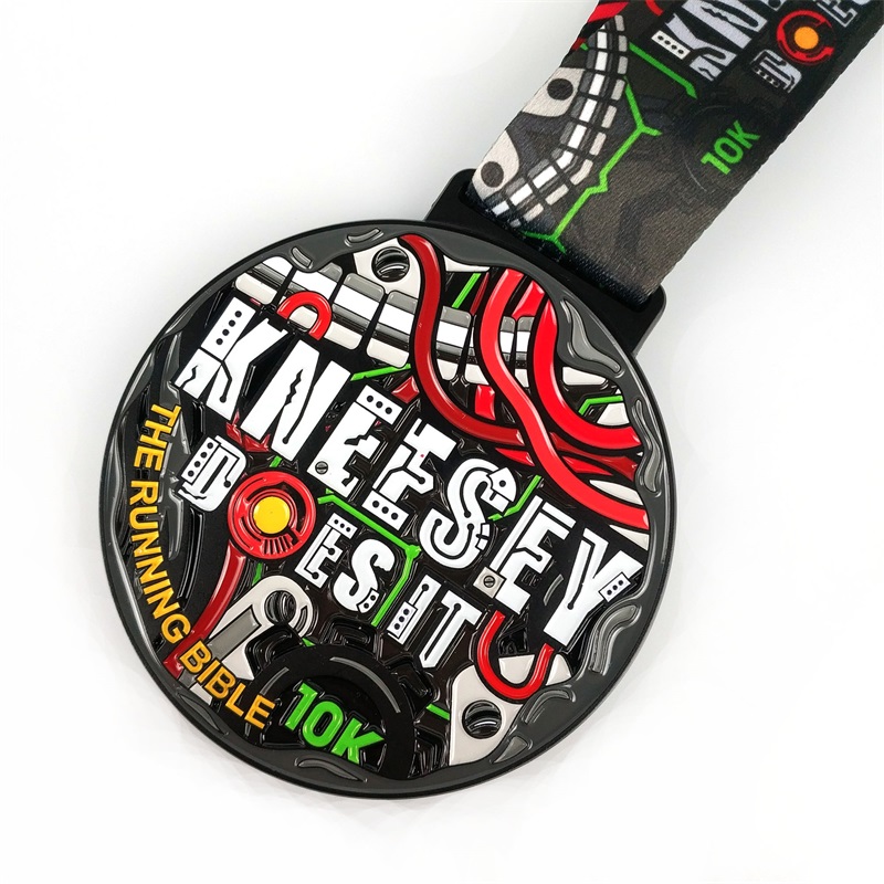 Gag Factory Custom Logo Award Award avec ruban Blank Gold Silver Bronze Honor Cycling Running Marathon Metal Sport Médailles