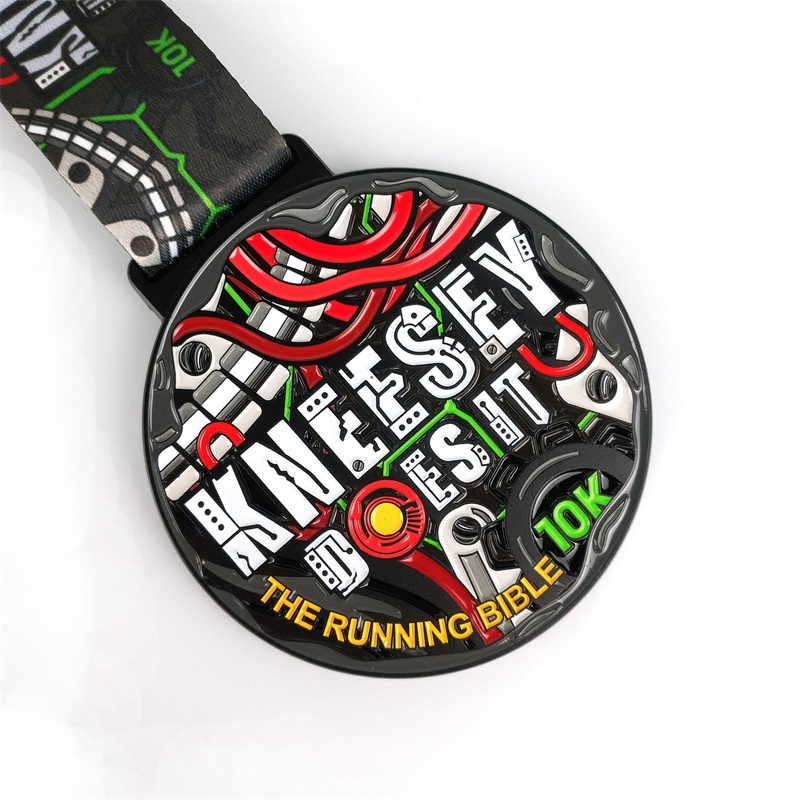 Gag Factory Custom Logo Award Award avec ruban Blank Gold Silver Bronze Honor Cycling Running Marathon Metal Sport Médailles