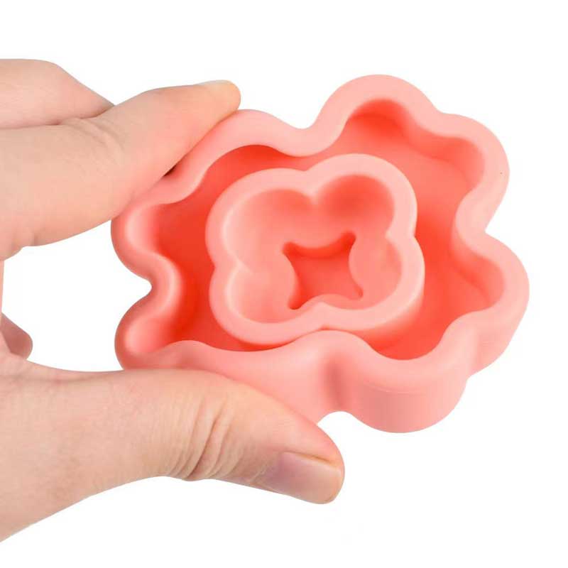 Enfants colorés fleur en silicone sensorielle éducatif de construction