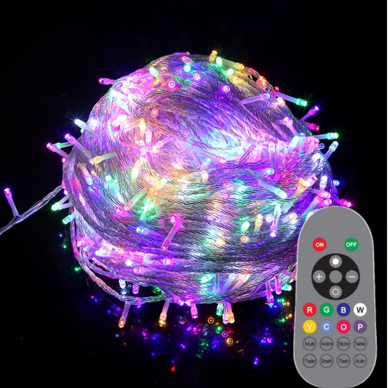 Garland d'éclairage extérieur de vacances Décorations de fête de mariage LED LED RVB FAIRY STRING Light