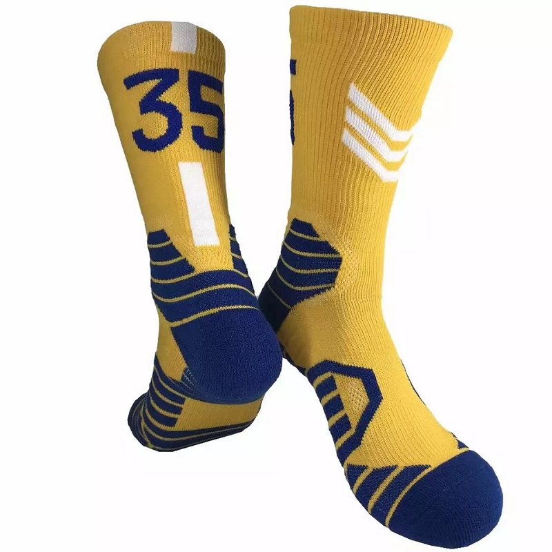 Chaussettes de conception personnalisées de haute qualité de haute qualité chaussettes de sport de basket-ball coton