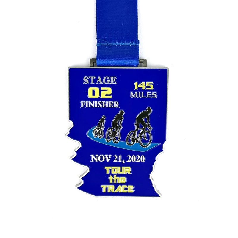 Médailles de concours de cyclisme Souvenir Zinc Alloy Official Sport Match Award Médaille