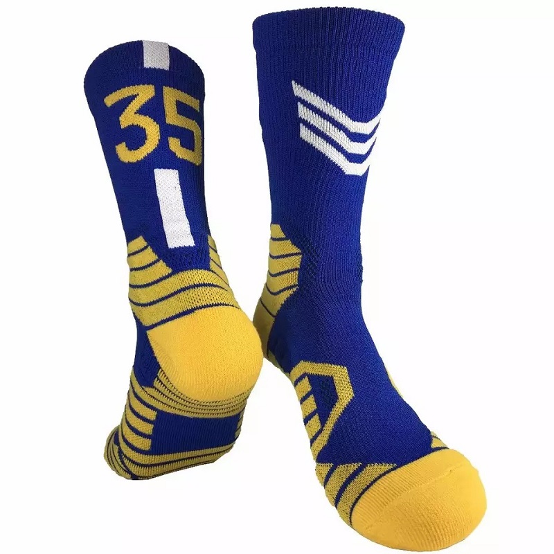 Chaussettes de conception personnalisées de haute qualité de haute qualité chaussettes de sport de basket-ball coton