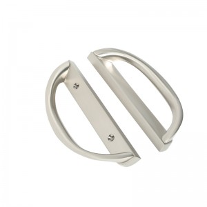 Ensemble de poignée de porte de terrasse coulissante, forme D,non clé (s\'adapte à l\'espacement des trous de 3-15/16 ”)