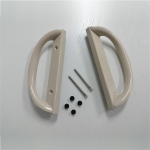 Ensemble de poignée de porte de terrasse coulissante, forme D,non clé (s\'adapte à l\'espacement des trous de 3-15/16 ”)