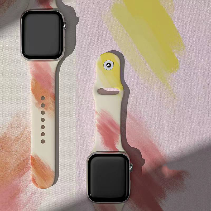 Imprimer SILICONE Rubber Sport Watch Band Band pour iWatch