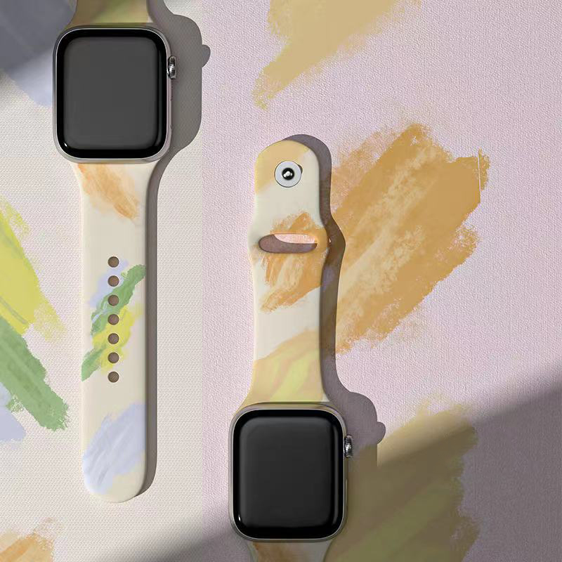 Imprimer SILICONE Rubber Sport Watch Band Band pour iWatch