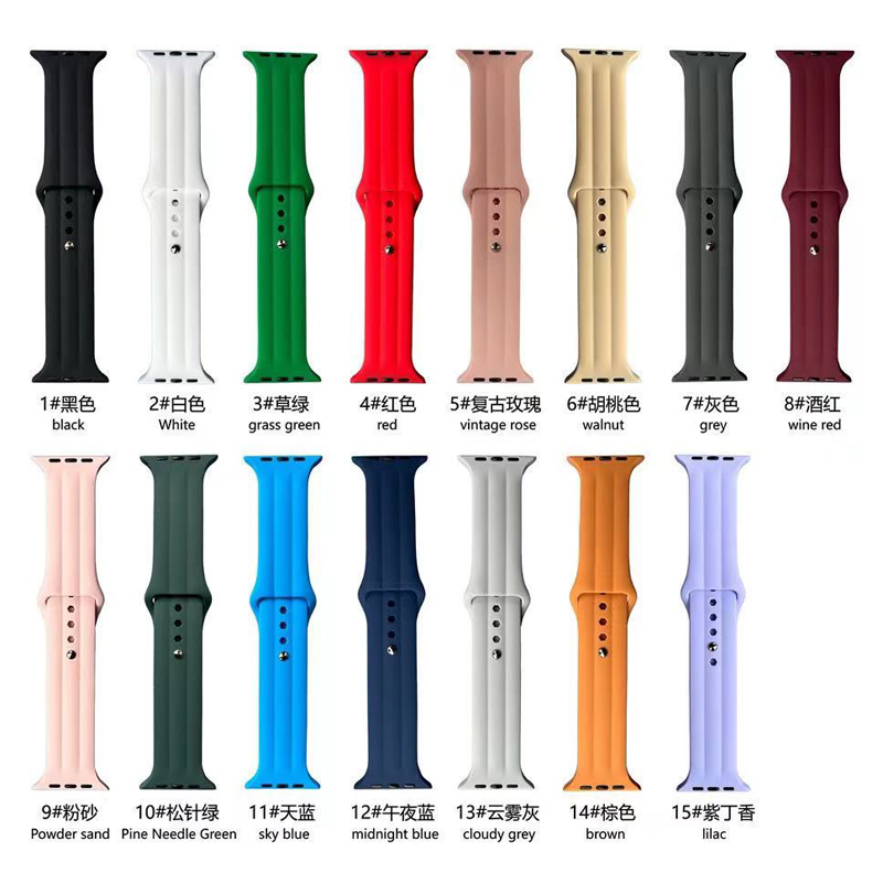Iwatch Silicone Sports Band Strap Bracelet Watch Stracles pour Apple Watch