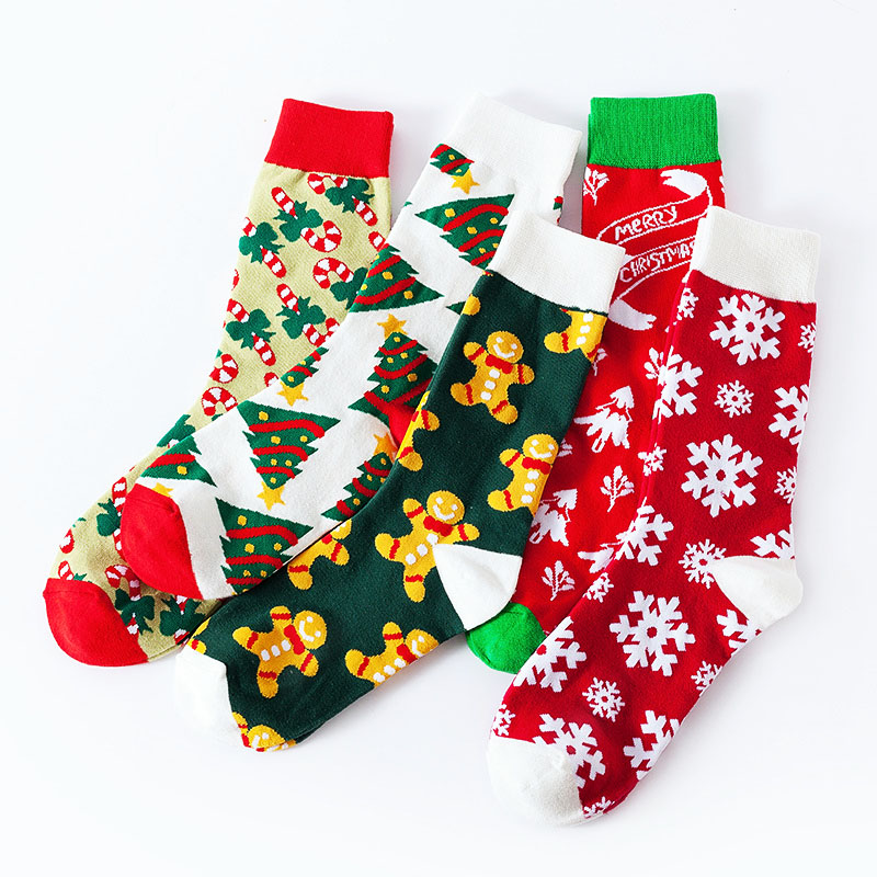 Chaussettes d'hiver en coton personnalisé chaussettes chaudes de Noël chaussettes d'équipage