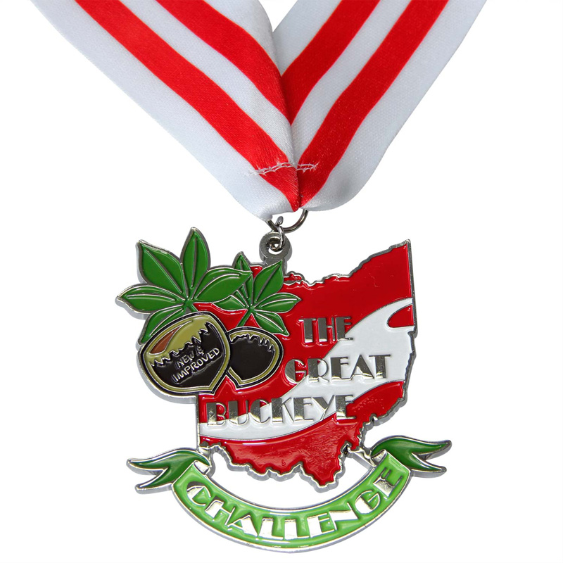 Promotionnal antiquenickel 3d rugby Trophy Médaille de sport vierge avec ruban
