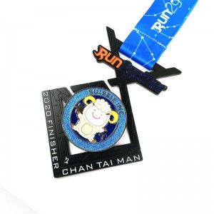 Factory en gros en alliage de zinc Souvenir Placing Black Animal Afficher le métal Médaille