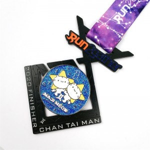 Factory en gros en alliage de zinc Souvenir Placing Black Animal Afficher le métal Médaille