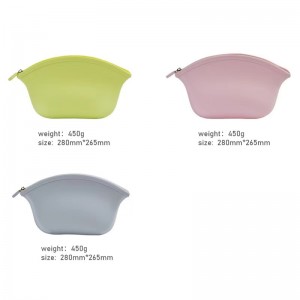 Partage de voyage Shopping Zipper Coul de bonbon portable pourdies Mady Silicone Cosmetic Sac à main