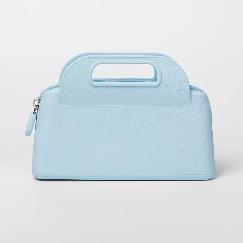 Sac à main en silicium imperméable Sac fourre-tout en silicone de couleur givrée en silicone Sac cosmétique Ravel