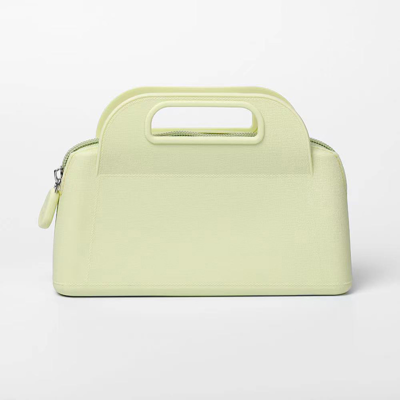 Sac à main en silicium imperméable Sac fourre-tout en silicone de couleur givrée en silicone Sac cosmétique Ravel