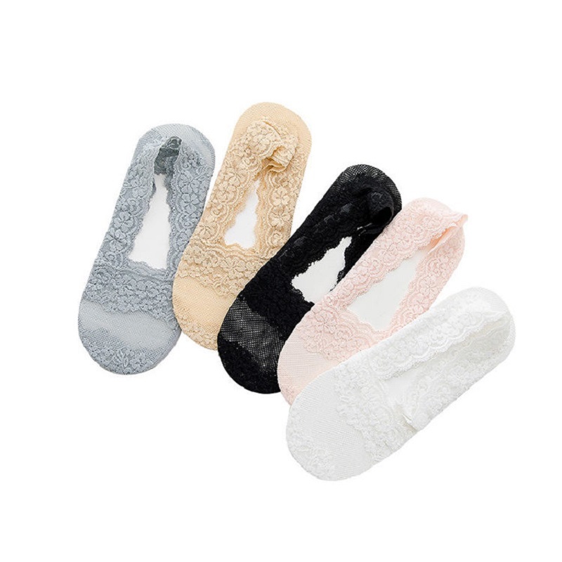 Chaussettes en dentelle invisible