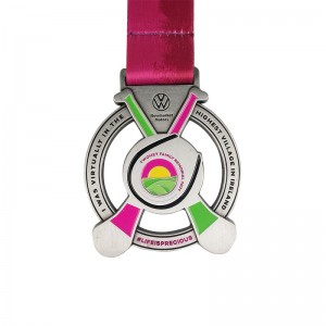 Médaille de course de championnat de sublimation personnalisée Metal Crow
