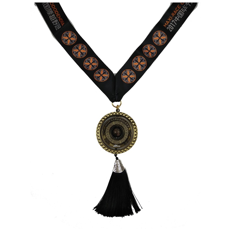 Personnaliser le cintre de médaille en bronze en argent en or Ukraine League Jiu Jitsu Médaille